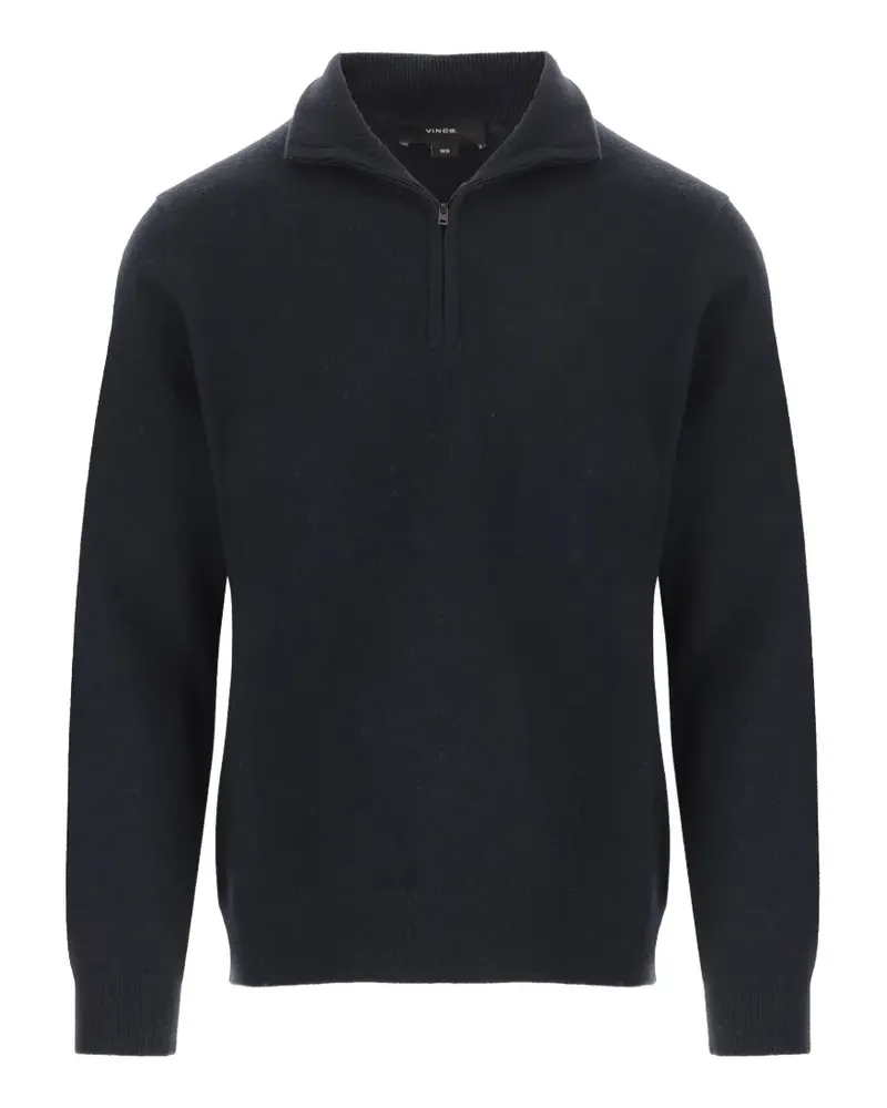 Vince Kaschmirpullover mit Reißverschluss - Blau Blau