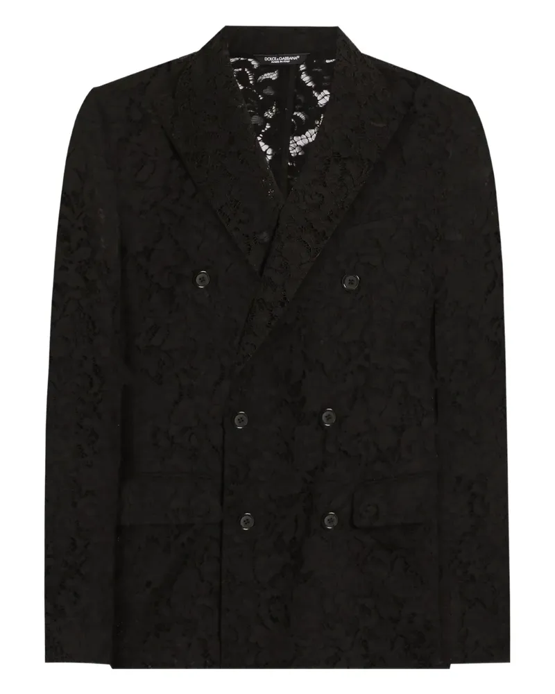 Dolce & Gabbana Doppelreihiges Sicilia Sakko - Schwarz Schwarz
