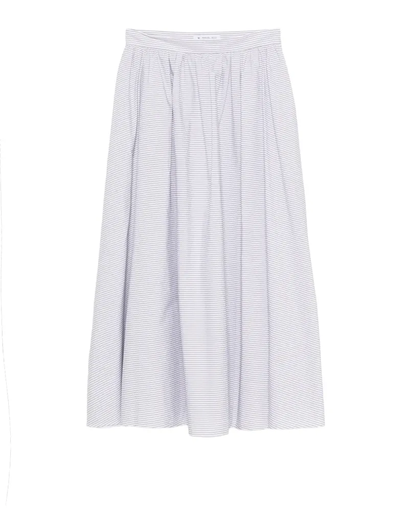 Manuel Ritz striped midi skirt - Weiß Weiß