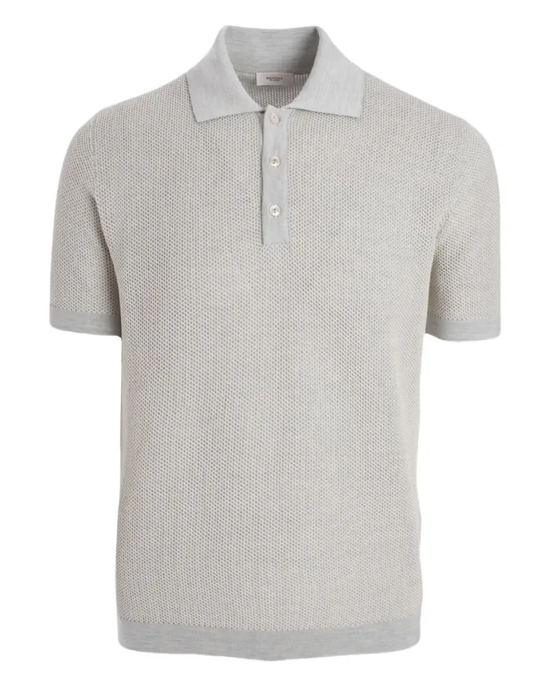 AGNONA Gestricktes Poloshirt - Grau Grau