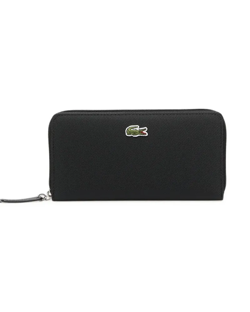 Lacoste logo-patch zip-around wallet - Schwarz Schwarz