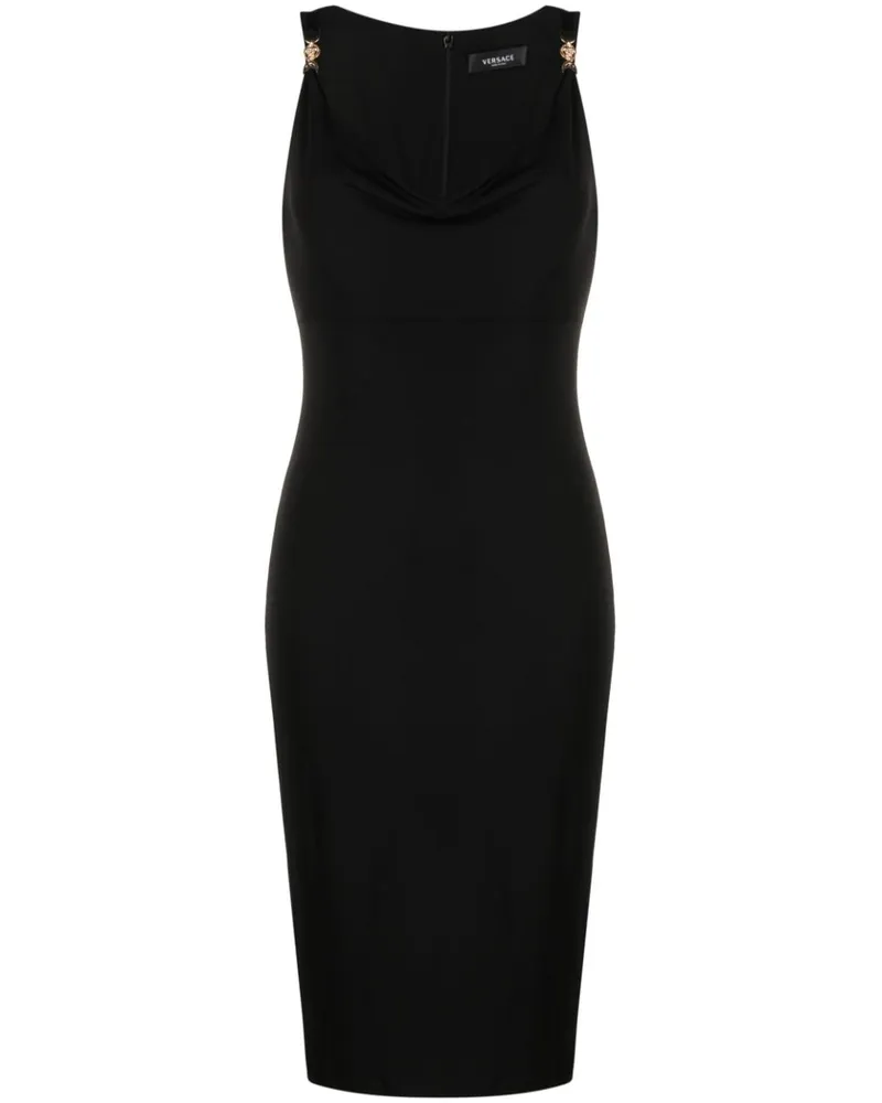 Versace Medusa Midikleid - Schwarz Schwarz