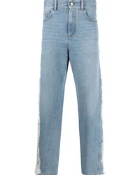 GCDS Gerade Jeans im Distressed-Look Blau