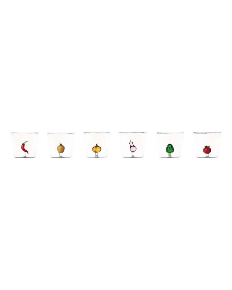 Ichendorf Milano Gläser mit Gemüsemotiv (6er-Set) - Weiß Weiß