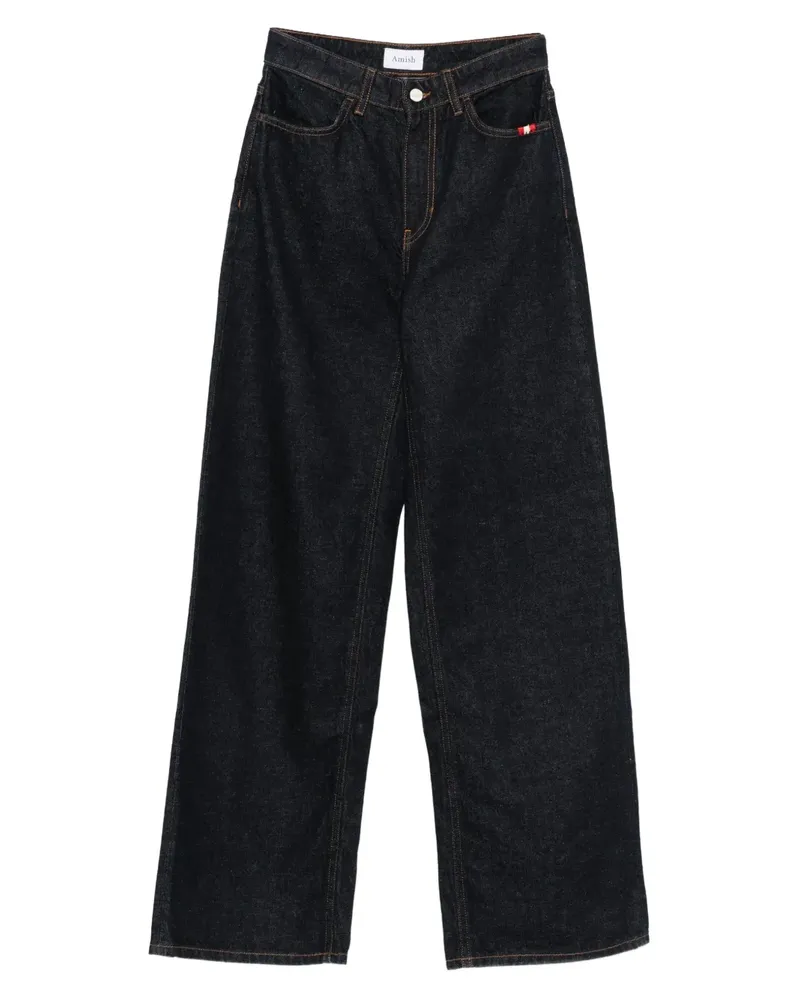 Amish Linda Wide-Leg-Jeans - Blau Blau