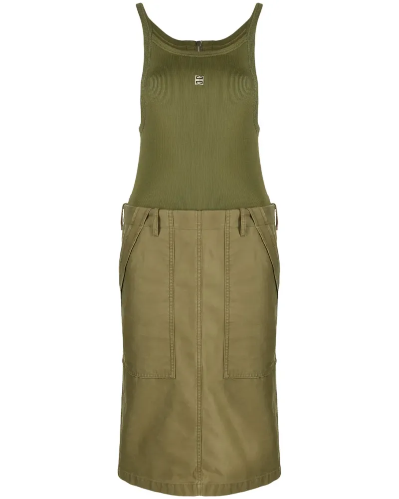 Givenchy Midikleid mit Einsätzen - Grün Grün
