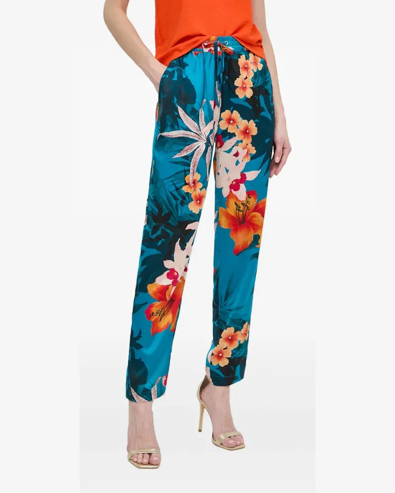 Guess Hose mit Blumenprint - Blau Blau