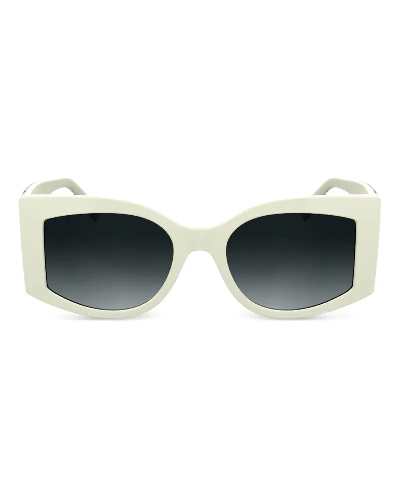 Karl Lagerfeld Sonnenbrille mit Logo-Print - Weiß Weiß