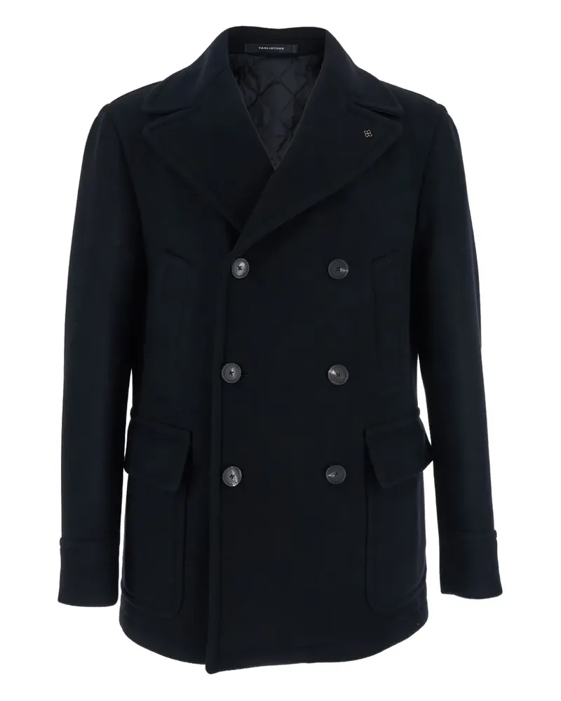 Tagliatore Doppelreihiger Mantel mit Taschen - Schwarz Schwarz