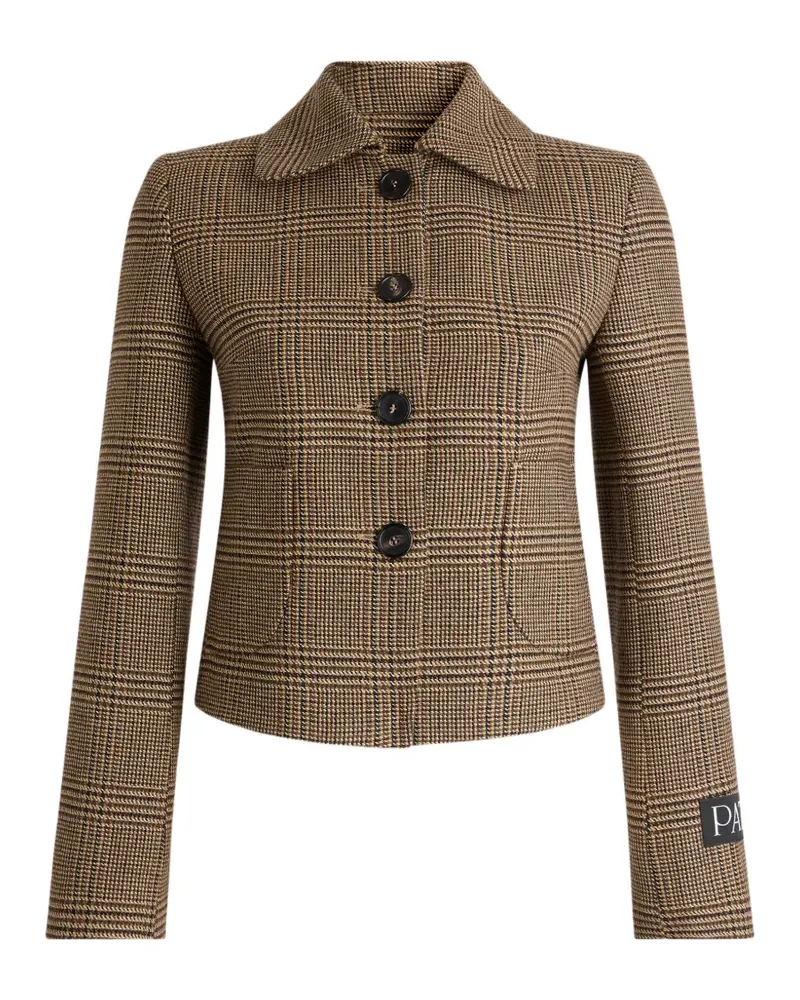 Patou Jacke mit Prince of Wales-Karo - Braun Braun