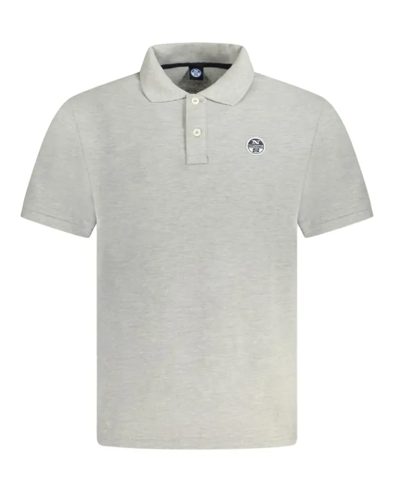 North Sails logo-patch short-sleeve polo shirt - Grau Grau