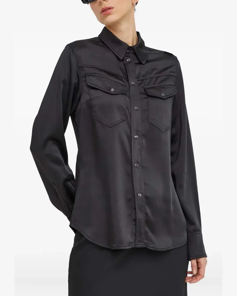 G-STAR RAW chest-pocket buttoned shirt - Schwarz Schwarz