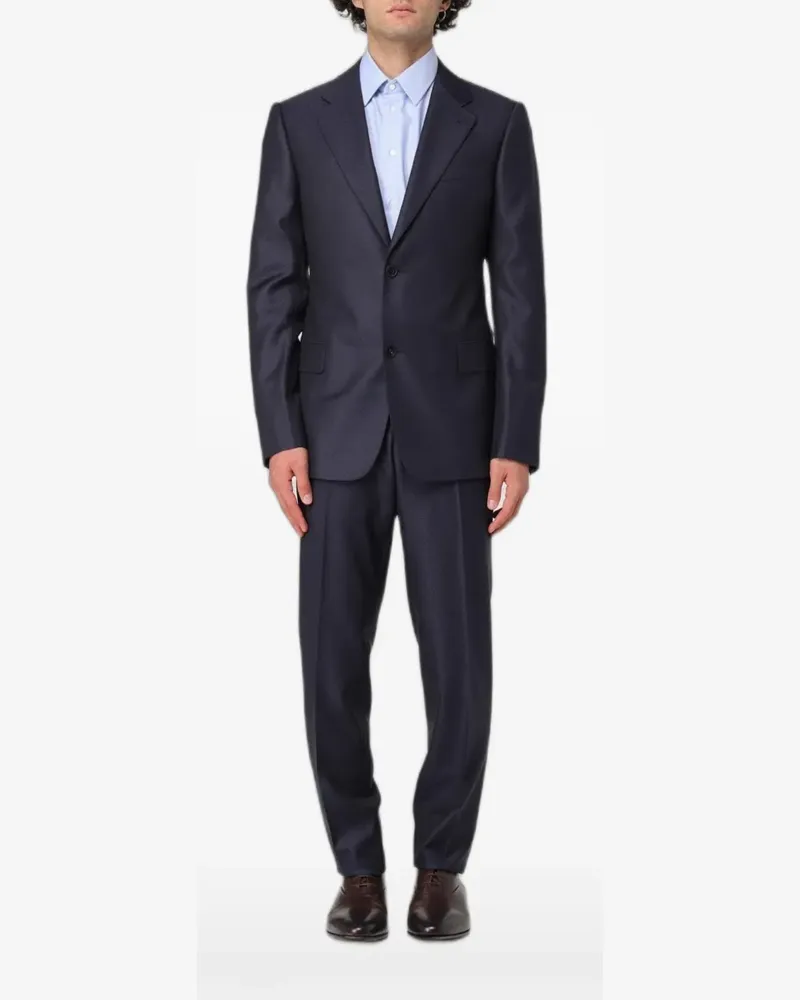 Emporio Armani single-breasted tailored suit - Blau Blau