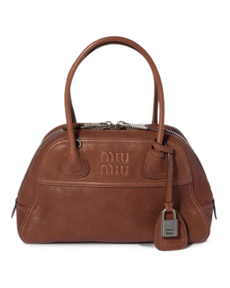 Miu Miu Vivant nappa leather bag - Braun Braun
