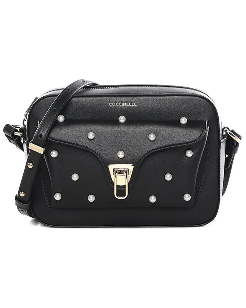 Coccinelle pearl-embellished shoulder bag - Schwarz Schwarz