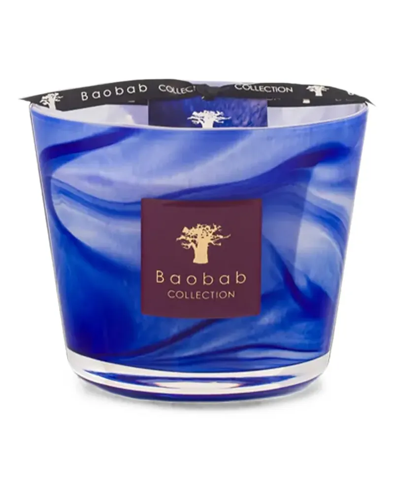 Baobab Collection Kerze mit marmoriertem Effekt - Blau Blau