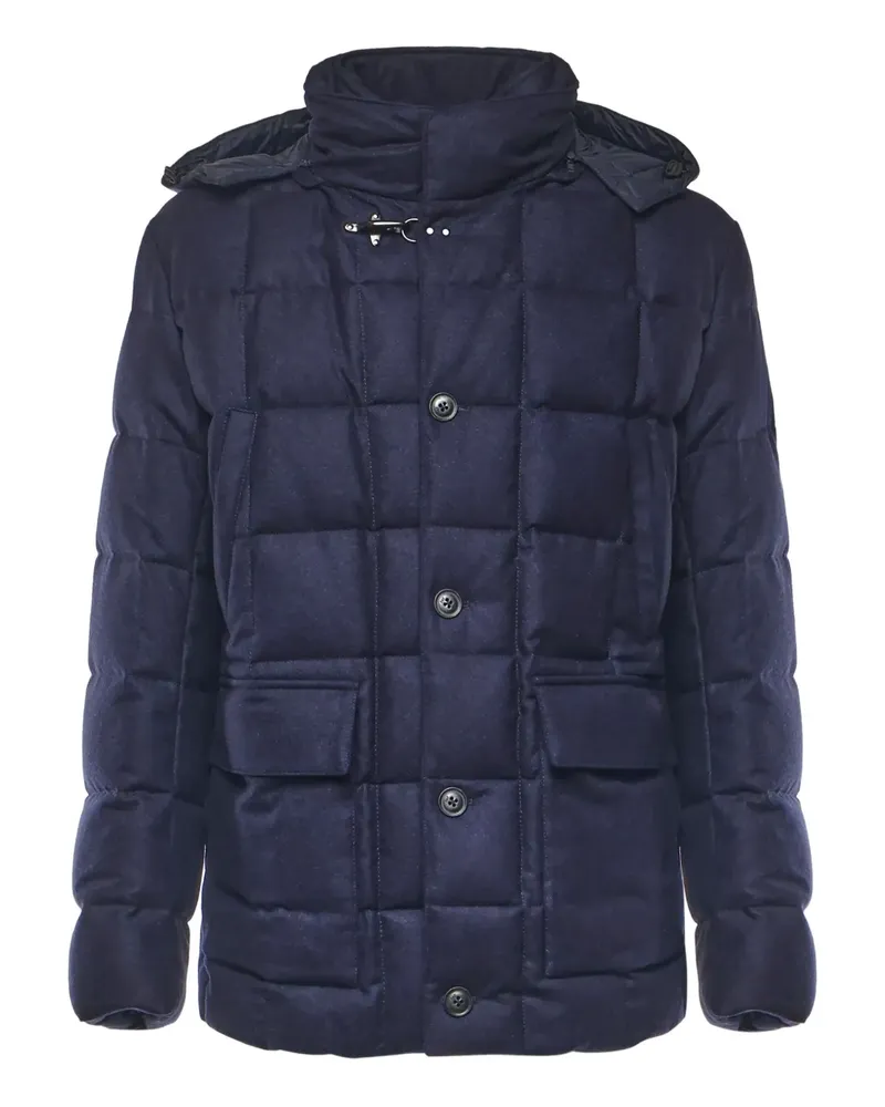 Fay buttoned quilted jacket - Blau Blau