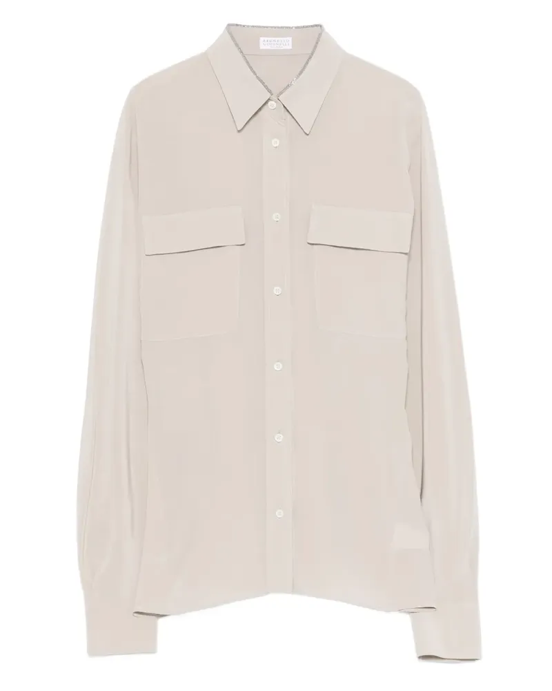 Brunello Cucinelli pocket button shirt - Nude Nude
