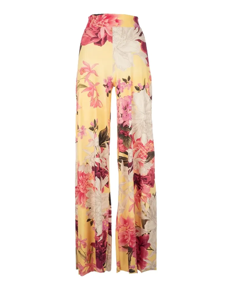 Chiara Boni floral-print trousers - Gelb Gelb