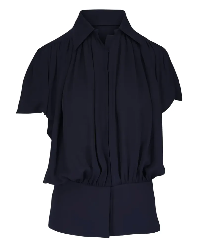 Lanvin Kurzärmeliges Oberteil mit Falteneinsatz - Schwarz Schwarz