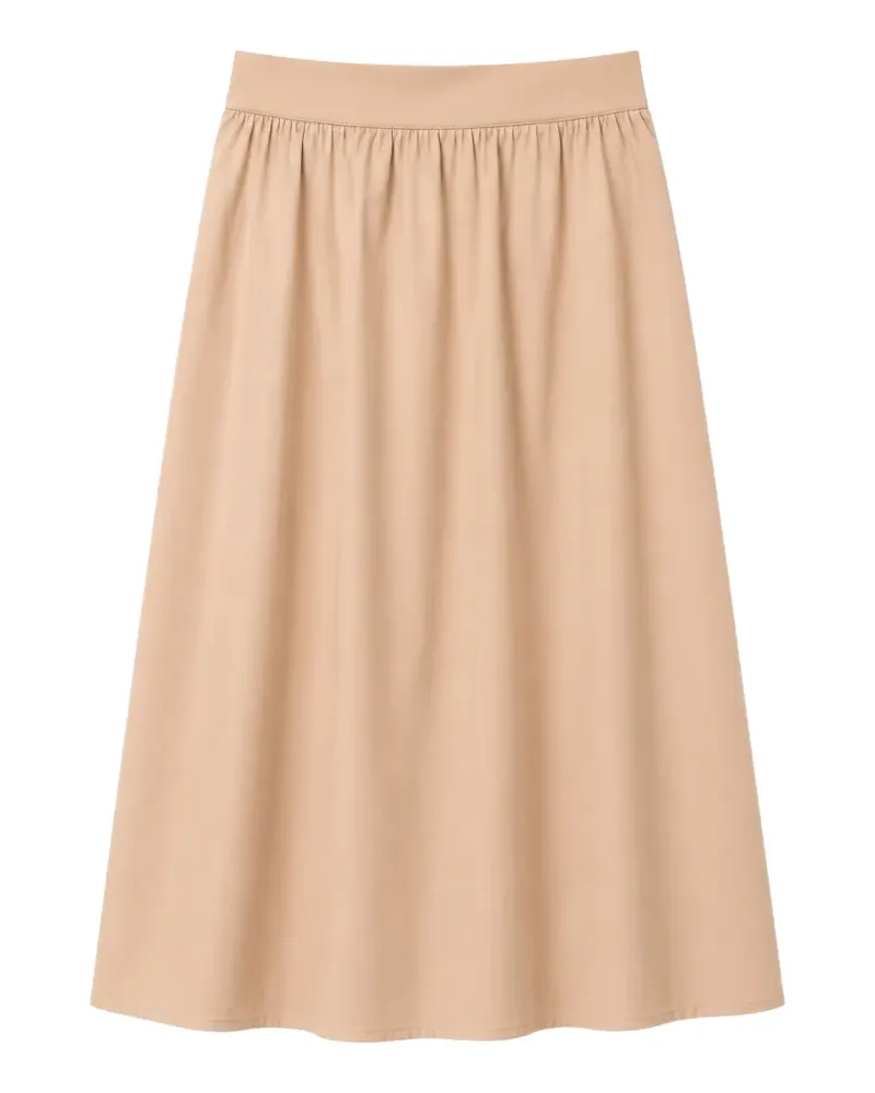 Gran Sasso gathered A-line skirt - Nude Nude