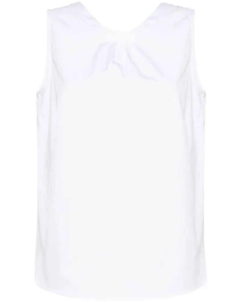 Max Mara Ofelia Popeline-Top - Weiß Weiß