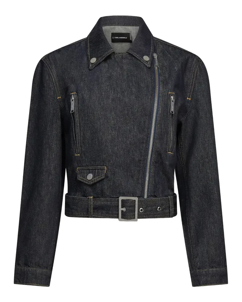 Karl Lagerfeld belted denim jacket - Blau Blau