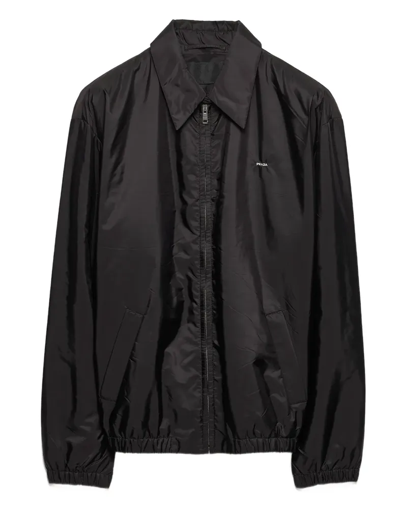 Prada shirt-style collar padded jacket - Schwarz Schwarz