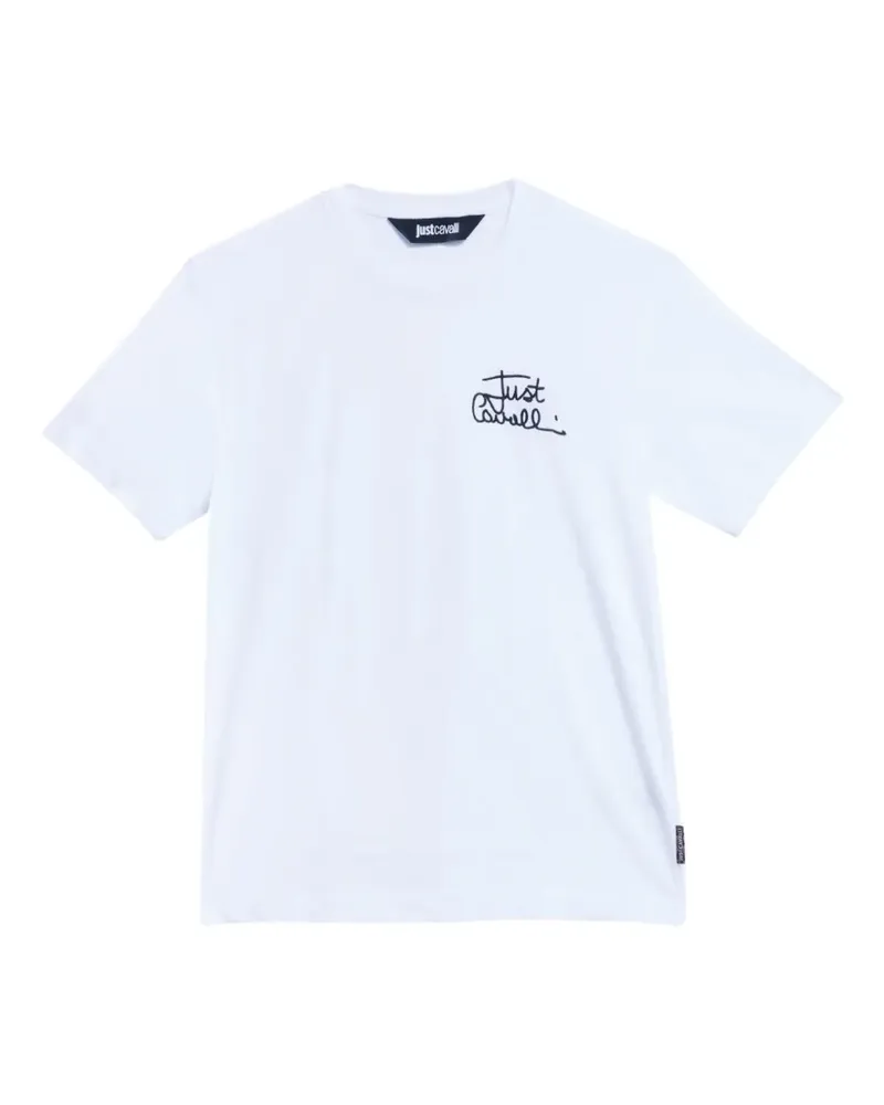 Just Cavalli T-Shirt mit Logo-Stickerei - Weiß Weiß