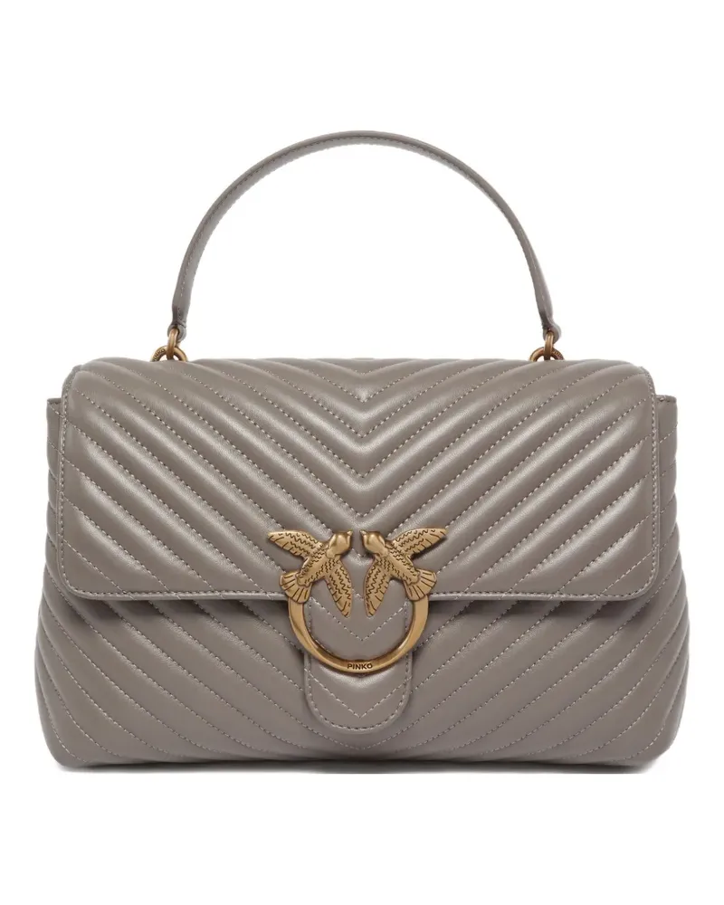 Pinko Gesteppter Chevron-Tote Bag - Grau Grau
