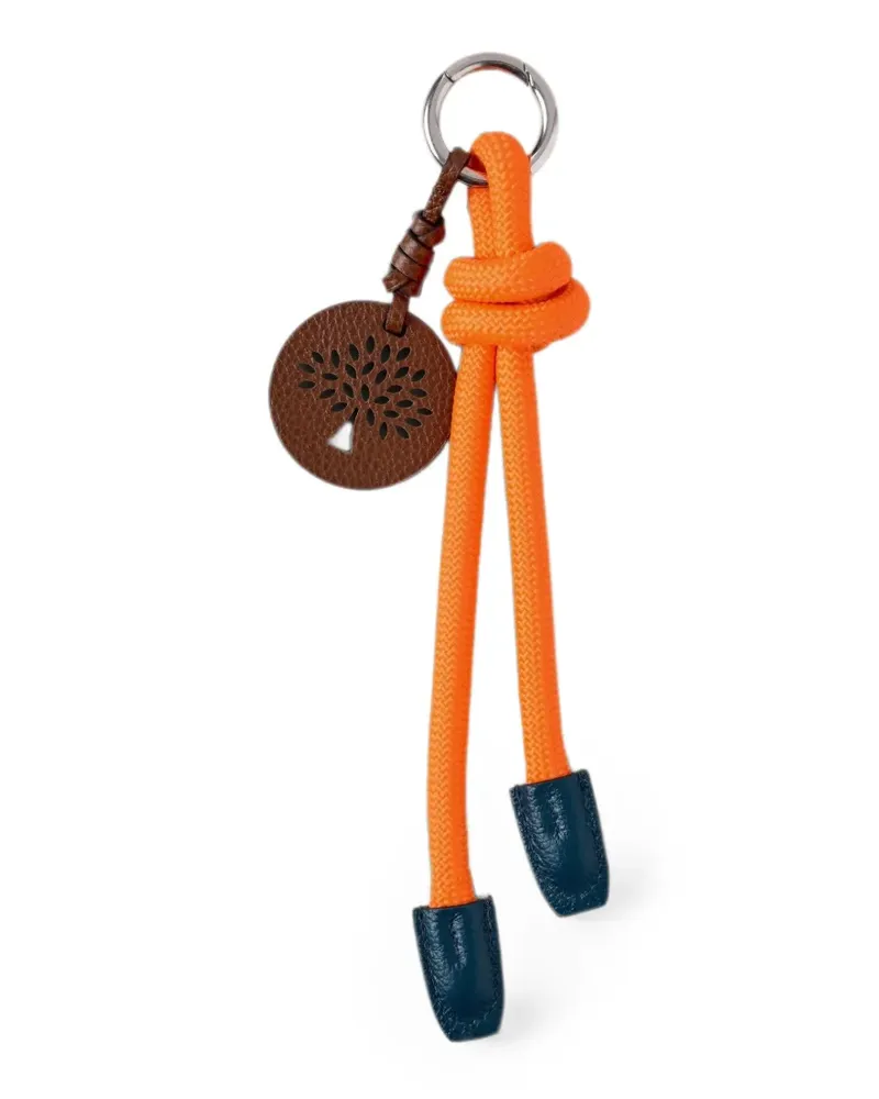 Mulberry rope knot keyring - Orange Orange