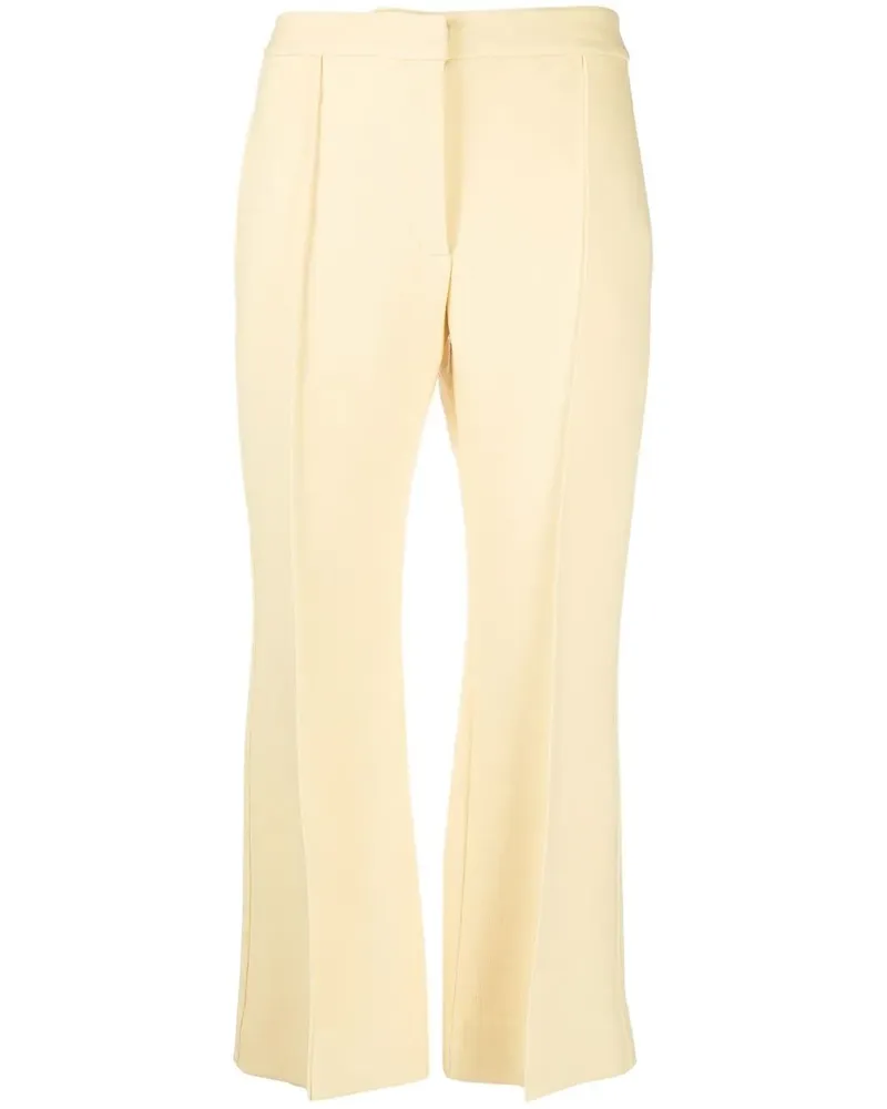 Jil Sander Ausgestellte Cropped-Hose - Gelb Gelb