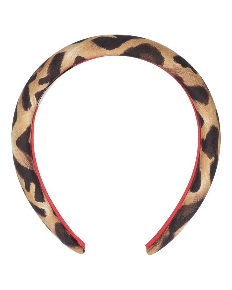 Fendi Leo animalier-print headband - Braun Braun