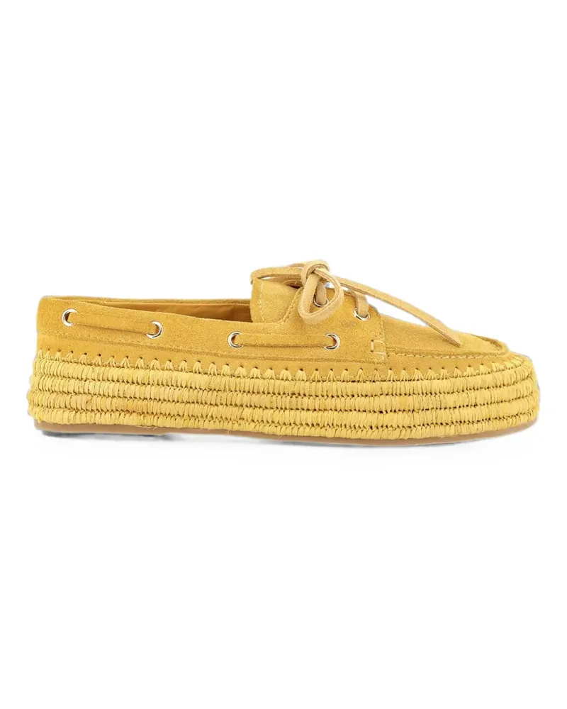 Paloma Barceló Penelope lace-up espadrilles - Gelb Gelb