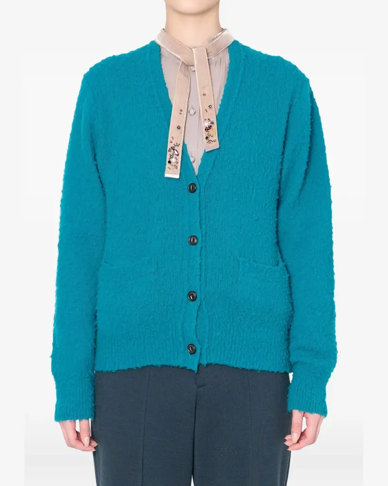 kolor Cardigan mit aufgesetzter Tasche - Blau Blau