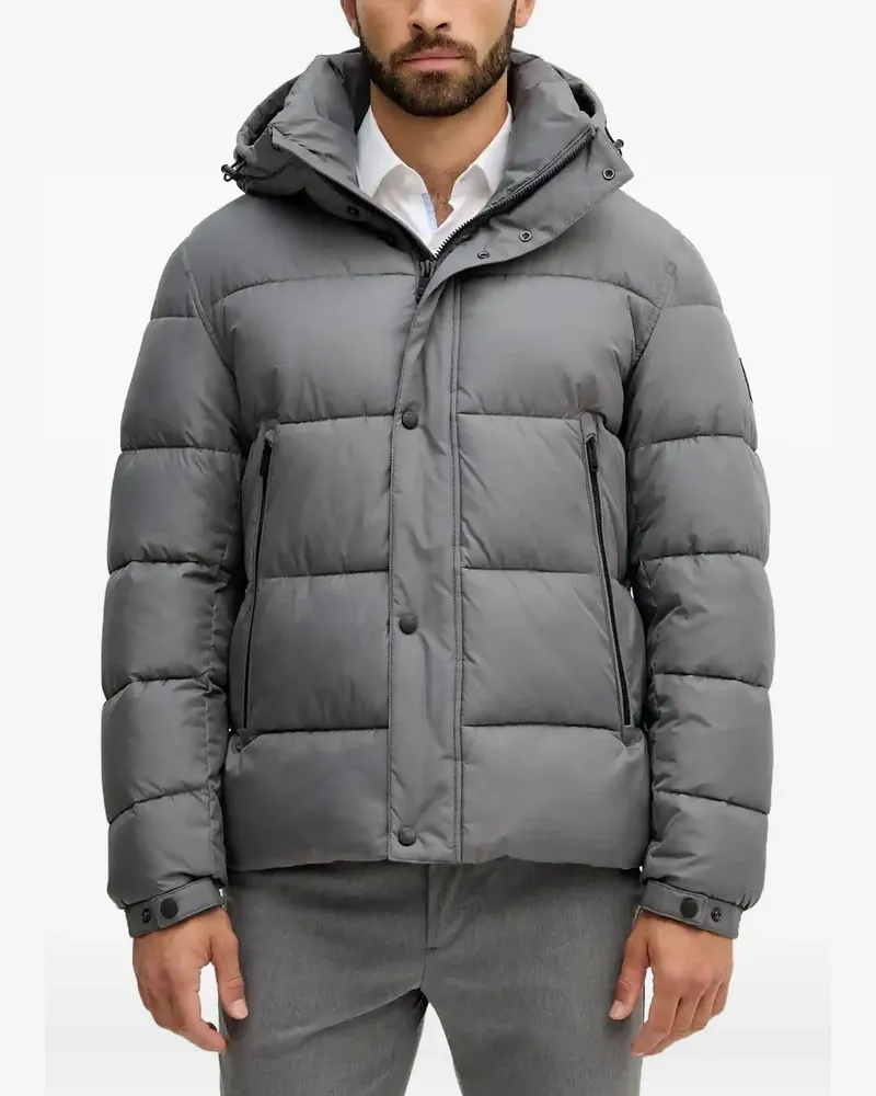 HUGO BOSS Wattierte Omaris Kapuzenjacke - Grau Grau