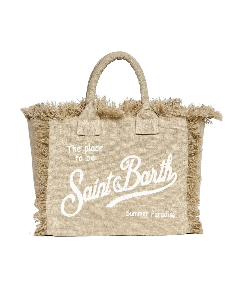 MC2 Saint Barth Colette fringed tote bag - Nude Nude