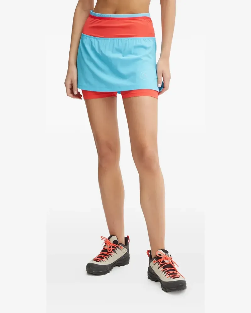 La Sportiva zip-detail mini skirt - Blau Blau