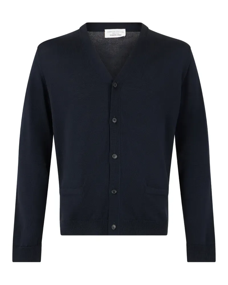 Roberto Collina Fein gestrickter Cardigan mit V-Ausschnitt - Blau Blau