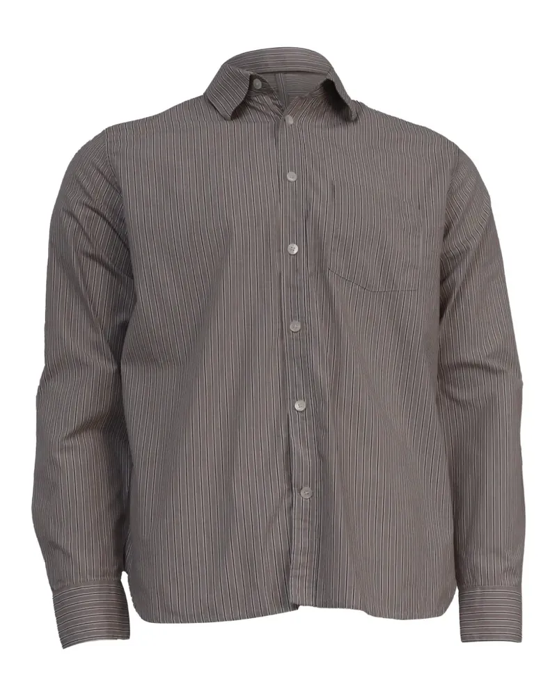 MR P. striped long-sleeve shirt - Nude Nude