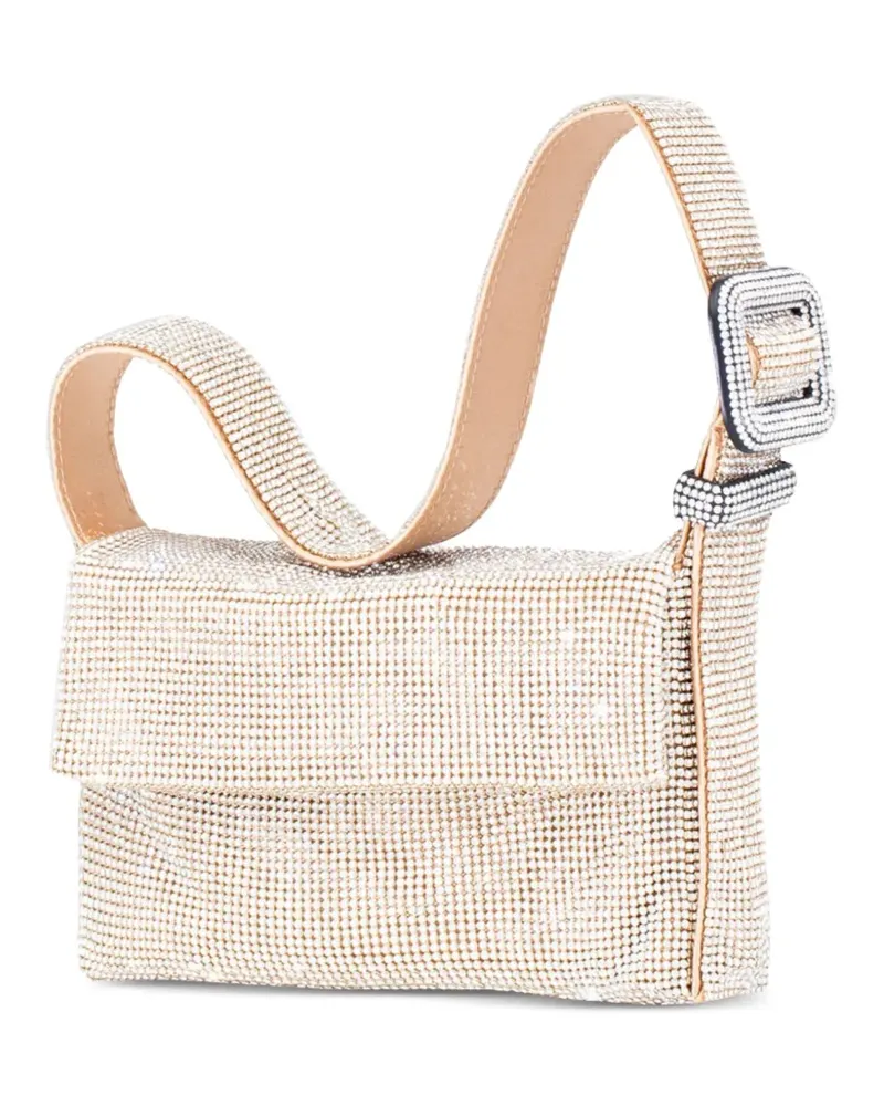 Benedetta Bruzziches Schultertasche mit Kristallschnalle - Gold Gold
