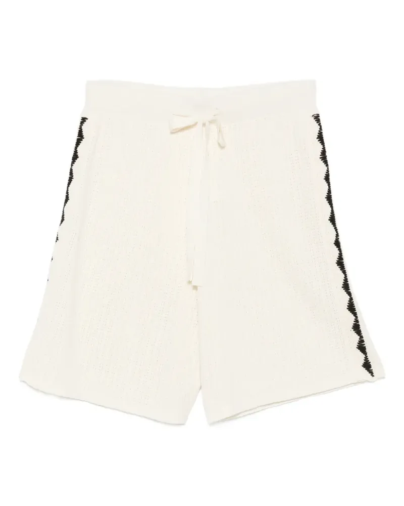 COMMAS Shorts mit Triangel-Stickerei - Weiß Weiß