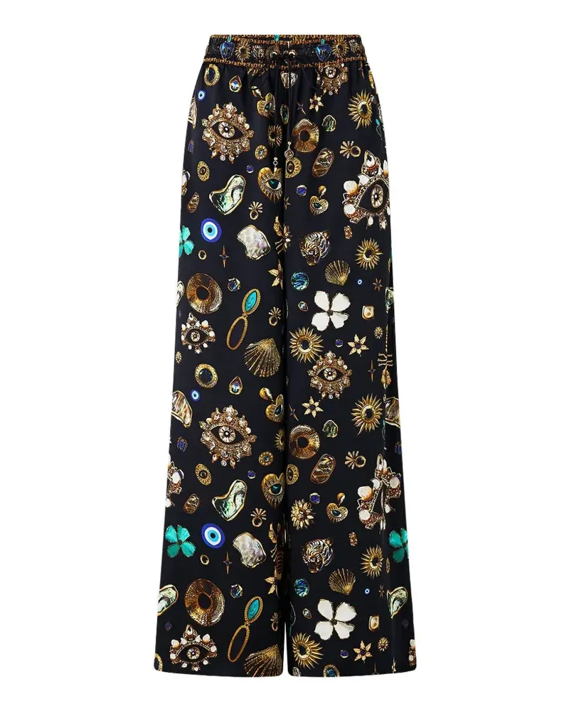 Camilla Amulets And Alchemy print trousers - Schwarz Schwarz