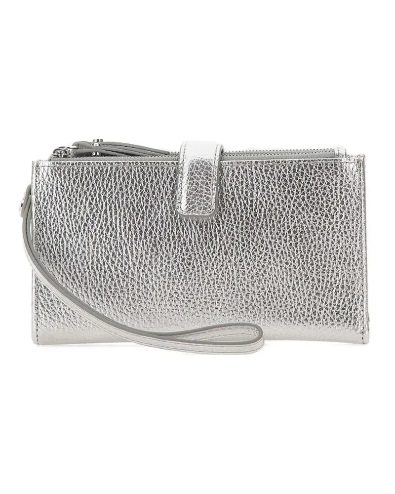 Gianni Chiarini Dollaro Portemonnaie im Metallic-Look - Silber Silber