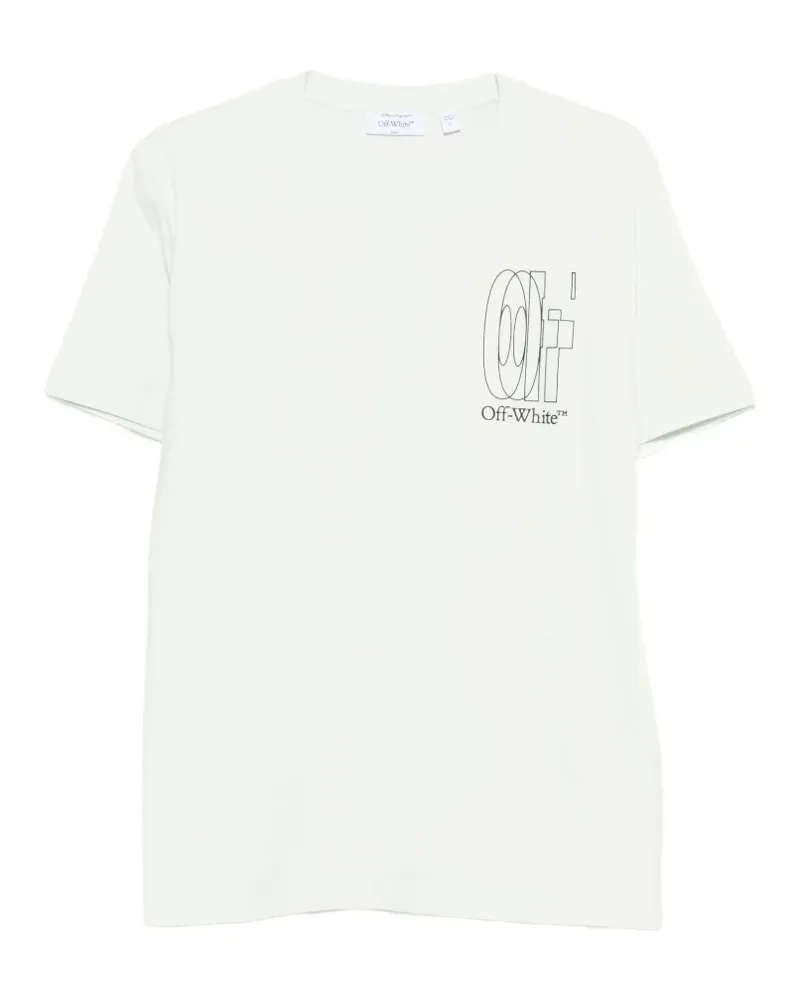 OFF-WHITE T-Shirt mit Logo-Print - Grün Grün