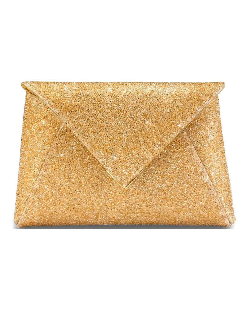 Tyler Ellis small Lee Pouchet crystal-embellished clutch bag - Gold Gold