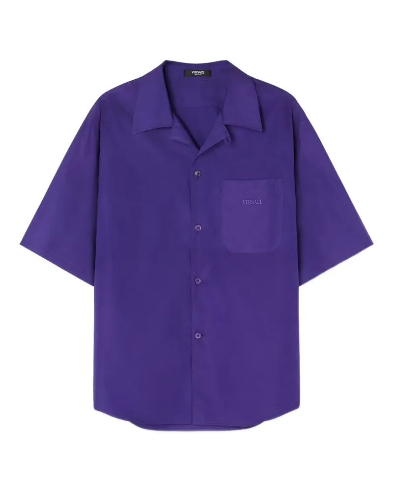 Versace Hemd mit Hall of Statues-Print - Violett Violett