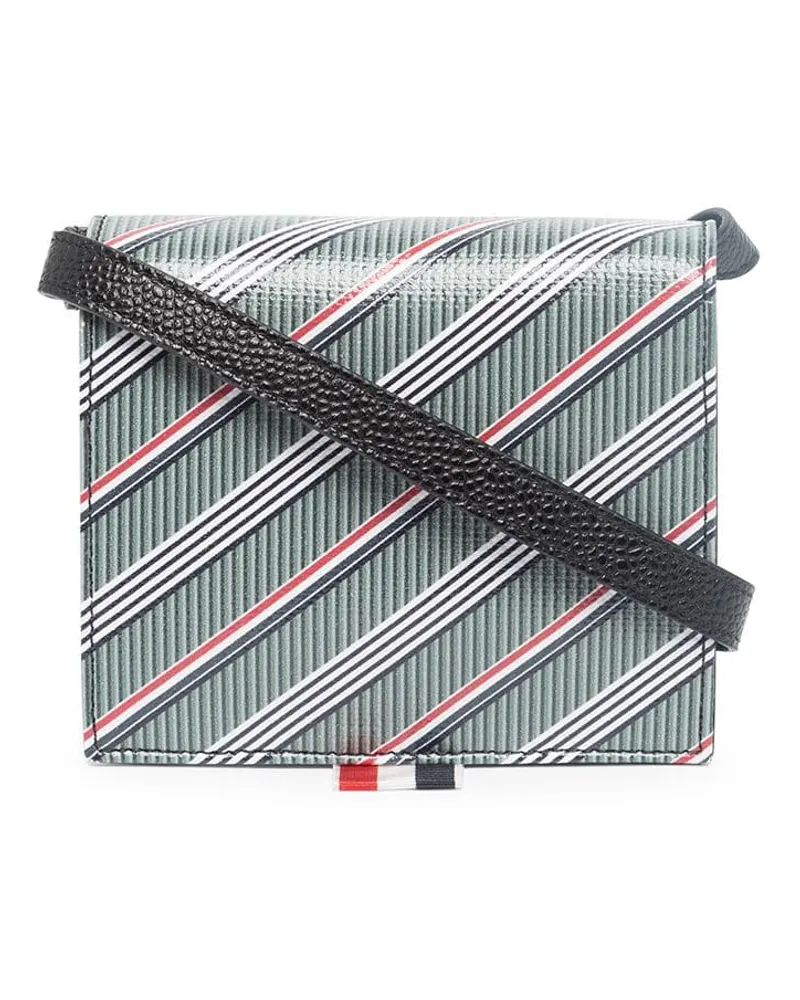 Thom Browne Portemonnaie mit Streifen - Grau Grau