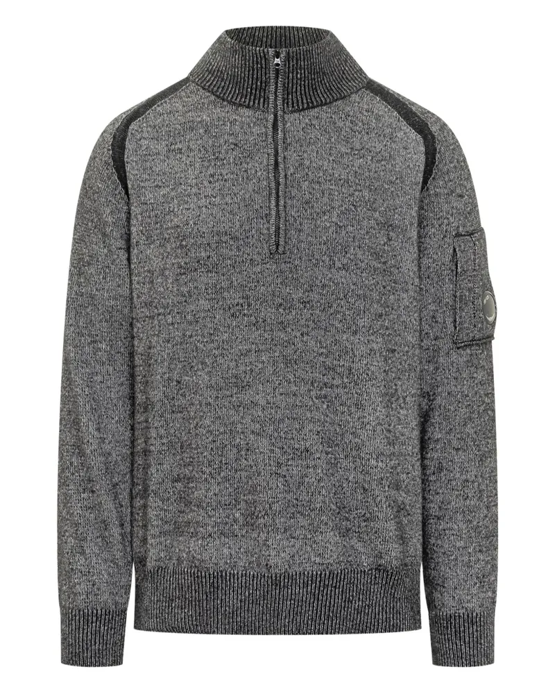 C.P. Company Pullover mit Reißverschlusstasche - Grau Grau