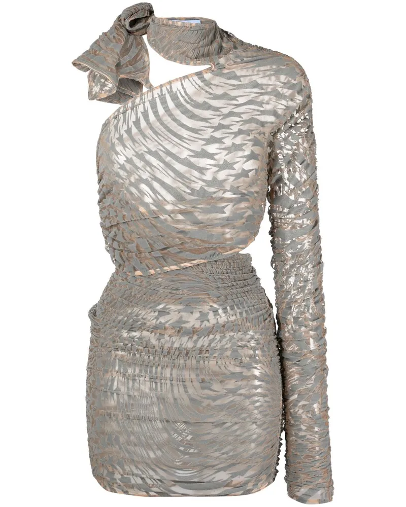 Thierry Mugler Asymmetrisches Kleid - Nude Nude